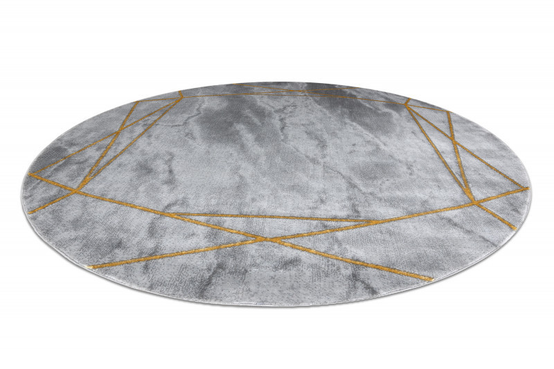 Kusový koberec Emerald 1022 grey and gold kruh Kruh Ø 120 cm 2