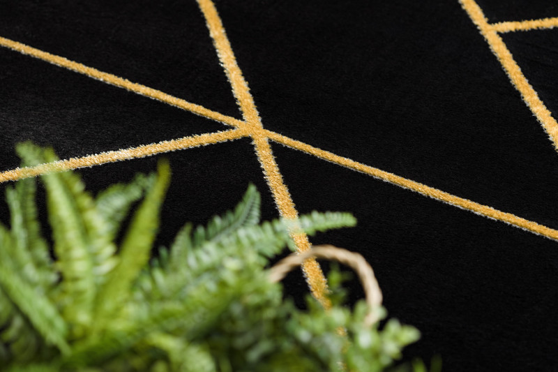 Kusový koberec Emerald geometric 1012 black and gold kruh Kruh Ø 200 cm 2