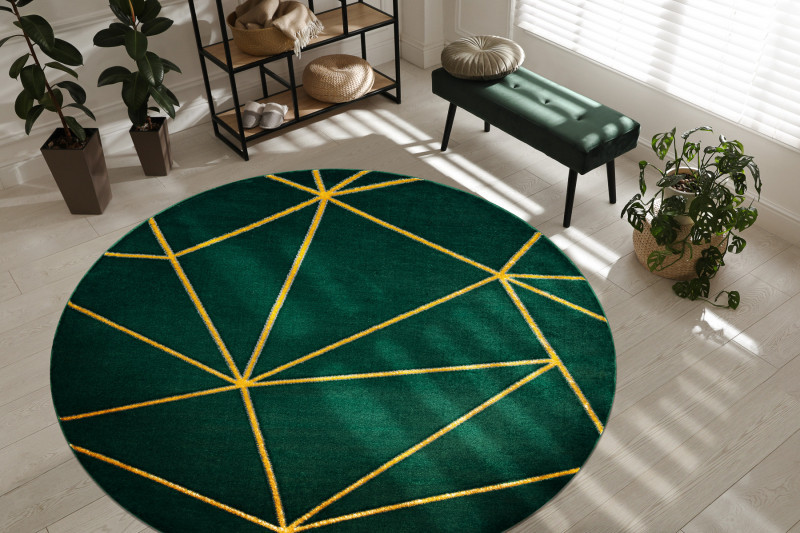Kusový koberec Emerald 1013 green and gold kruh Kruh Ø 120 cm 3