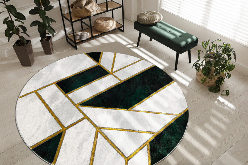 Kusový koberec Emerald 1015 green and gold kruh Kruh Ø 120 cm 2