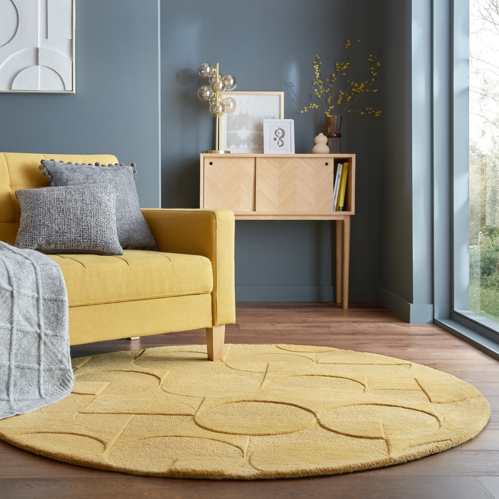 Kusový koberec Moderno Gigi Ochre kruh Kruh Ø 160 cm 5