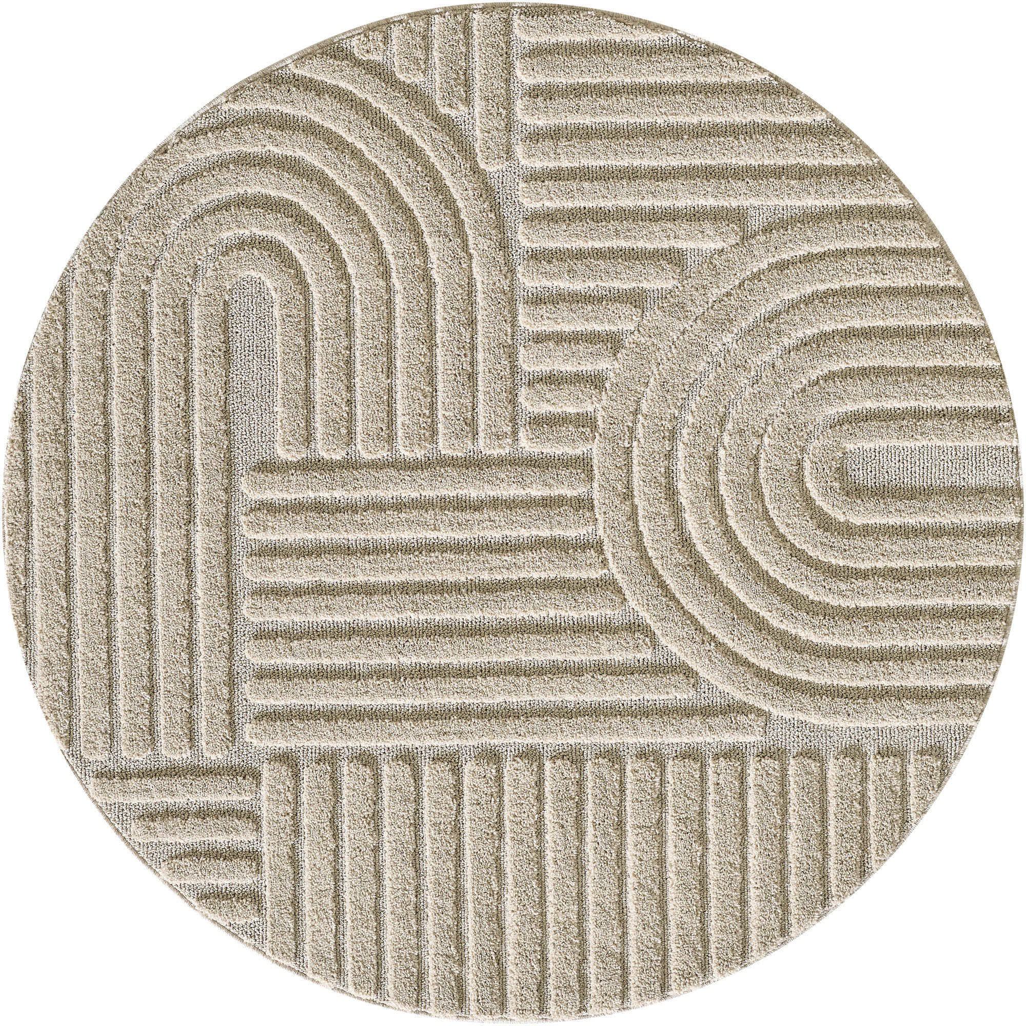 Kusový koberec Art 1121 Beige kruh