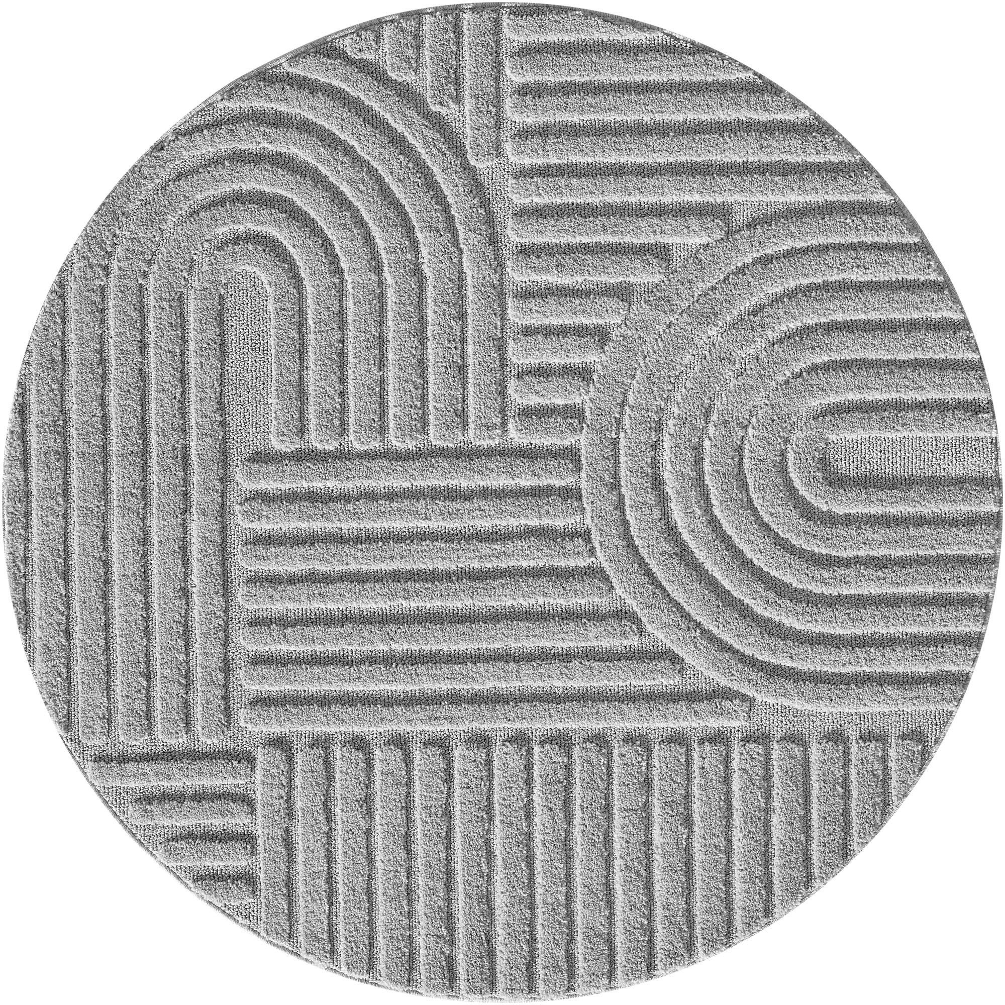 Kusový koberec Art 1121 Silver kruh