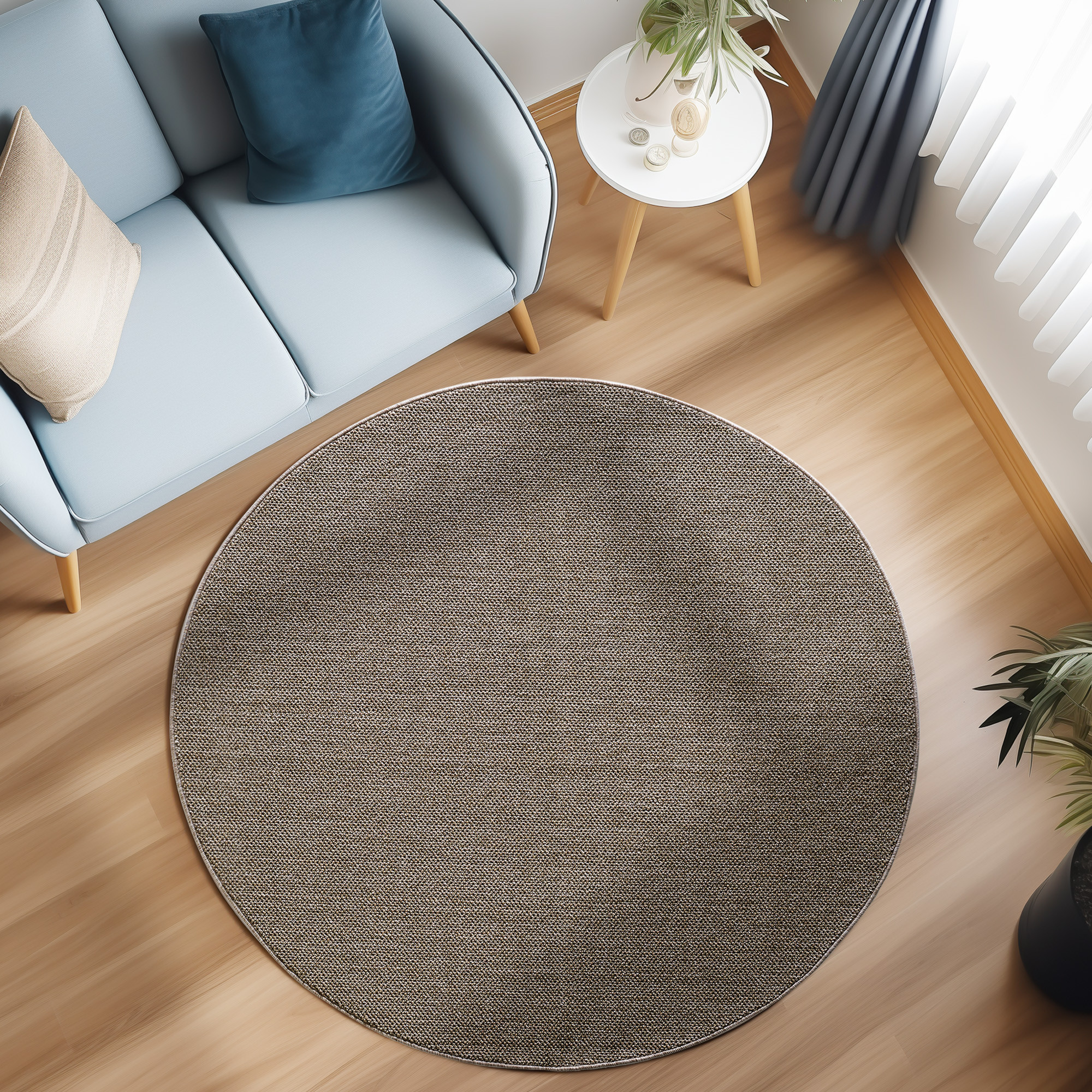 Kusový koberec Loom 4300 Brown kruh 2