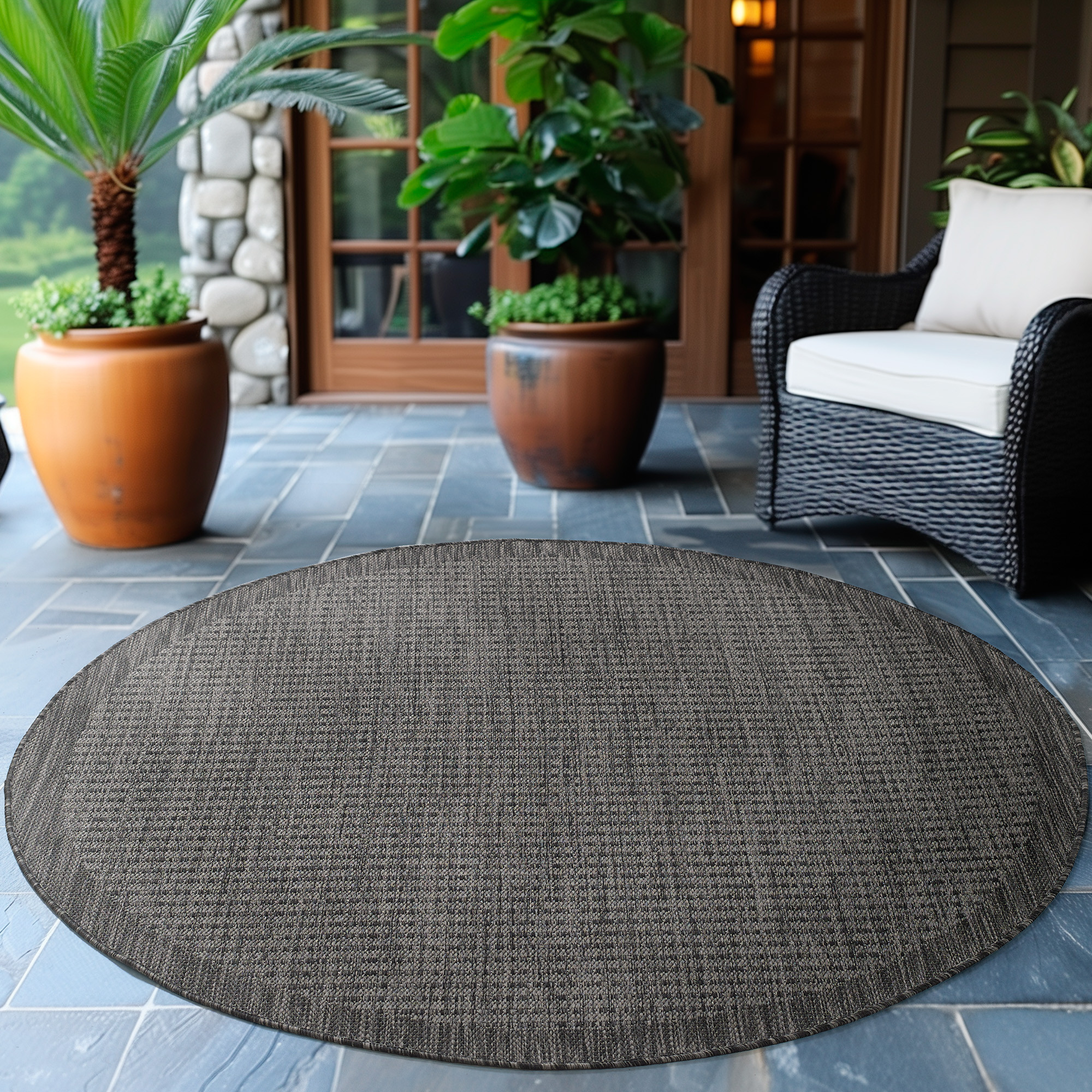 Kusový koberec Giza 1410 Black kruh 2