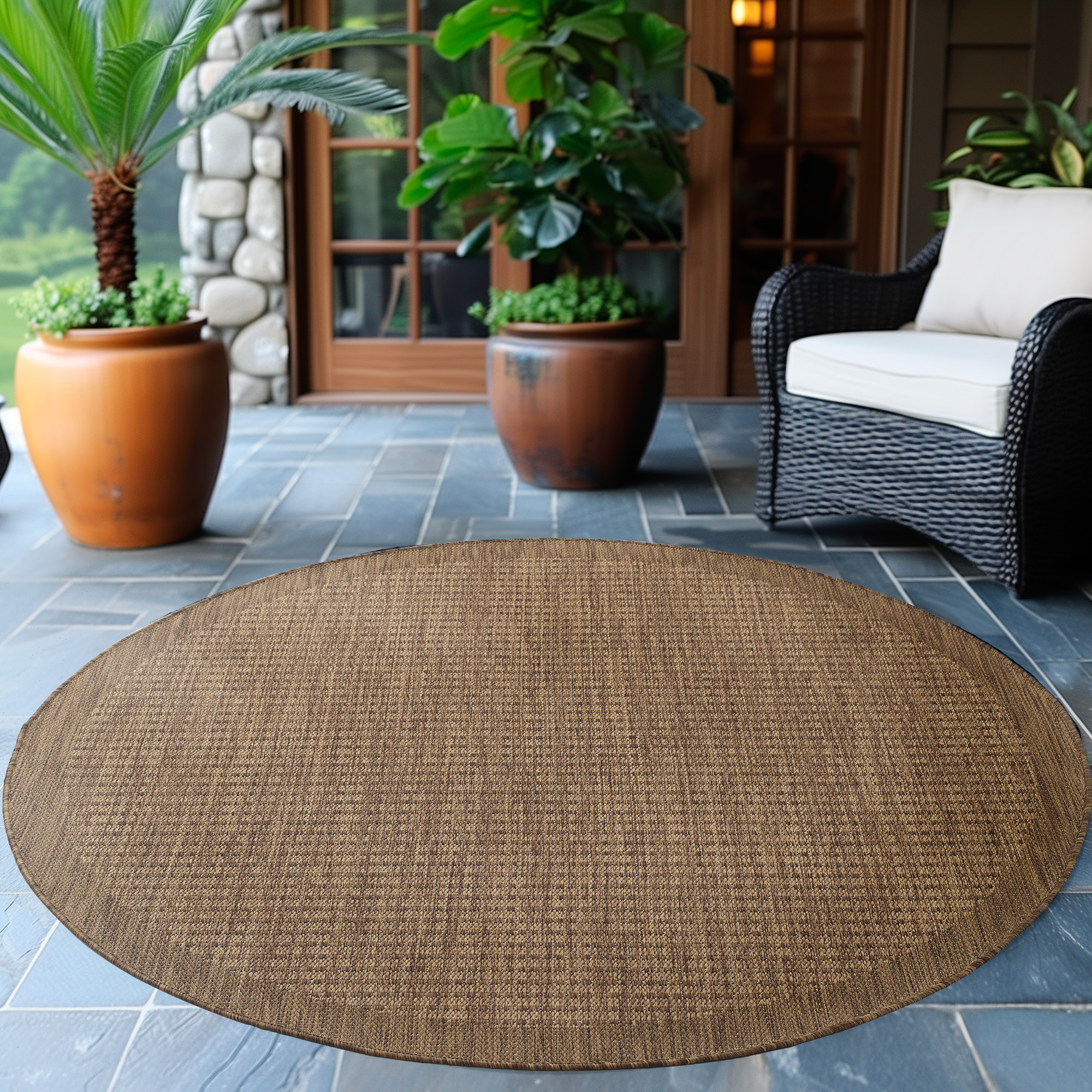 Kusový koberec Giza 1410 Brown kruh 2