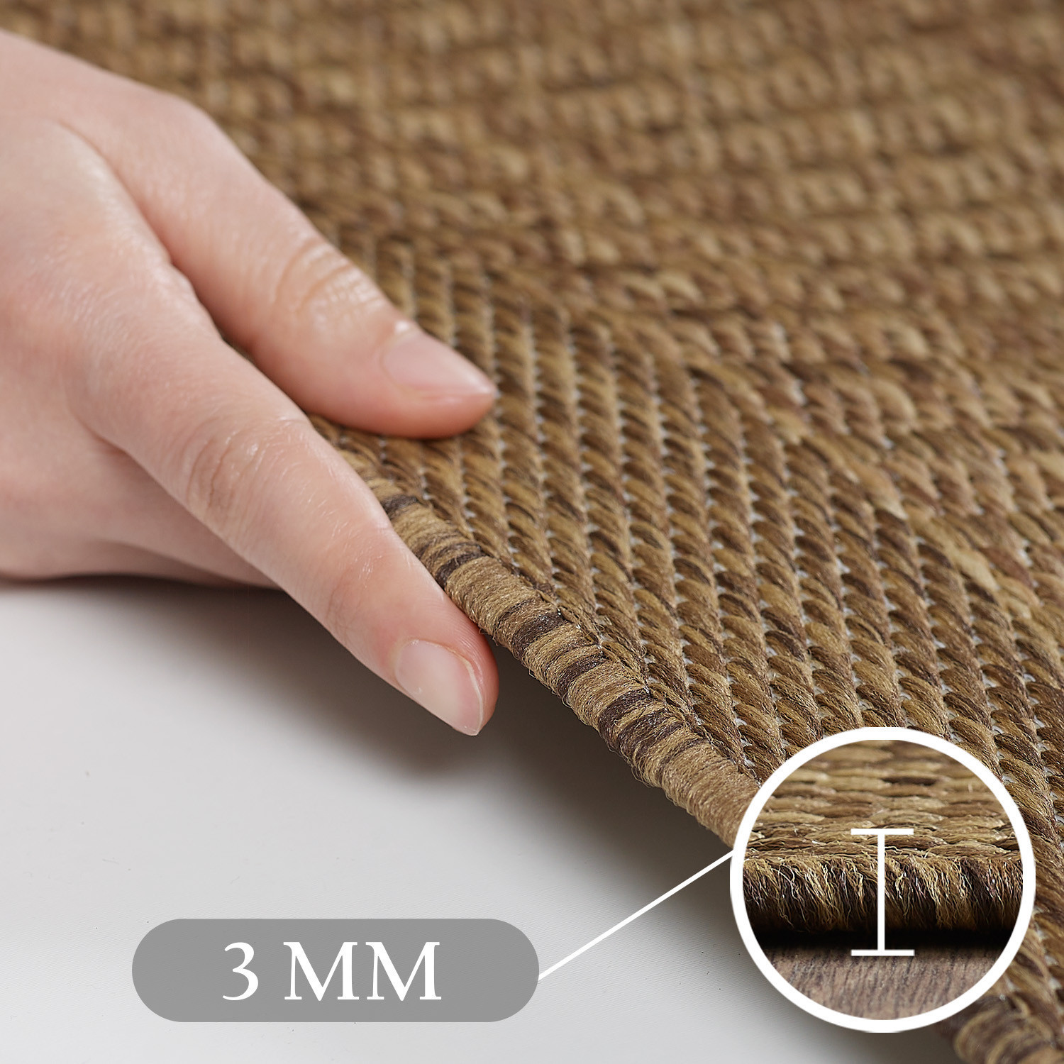 Kusový koberec Giza 1410 Brown kruh 4