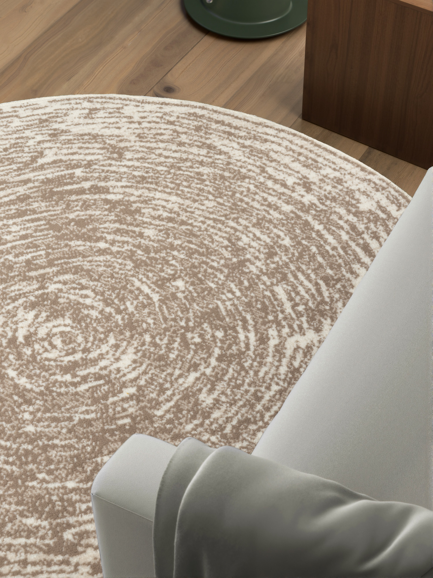 Kusový koberec Gloria Cavallo Creme Beige kruh 3