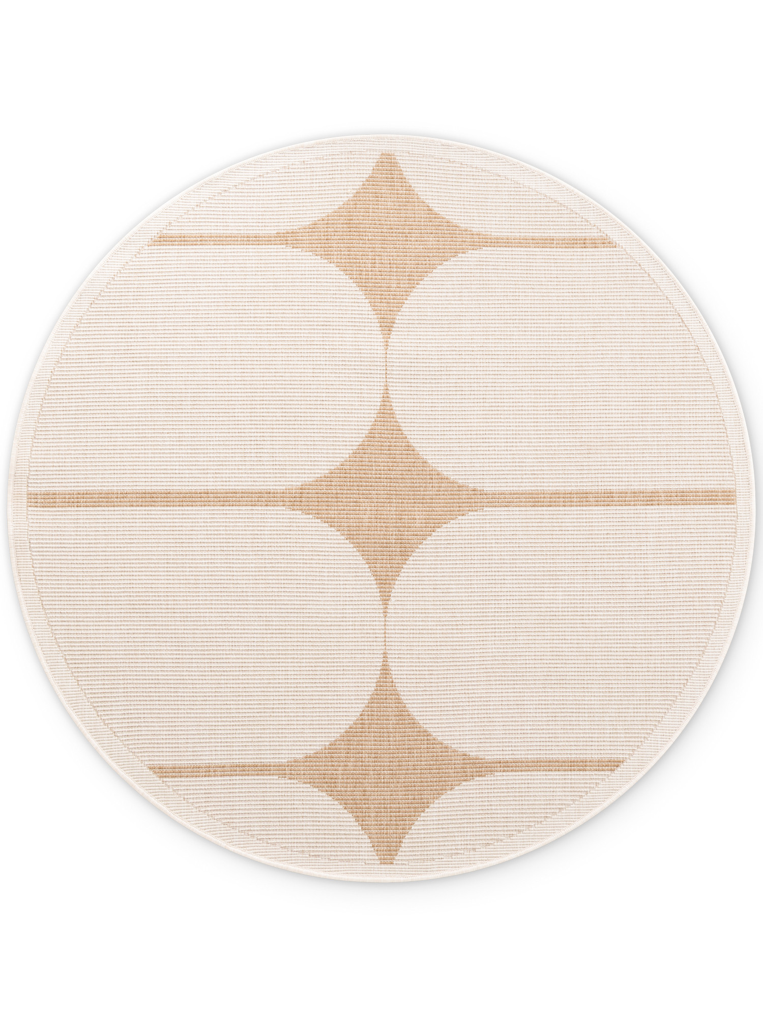 Kusový koberec Duet Bowen Beige/White kruh - na ven i na doma