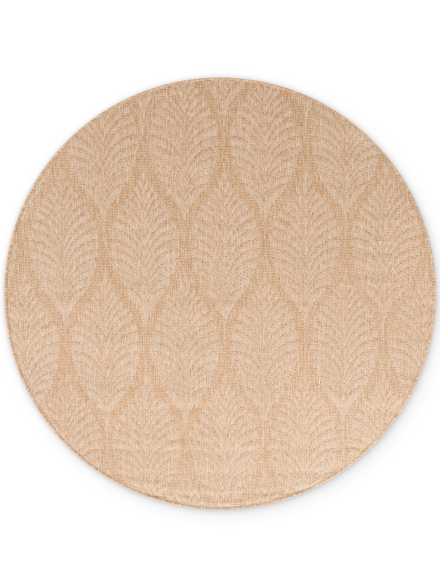 Kusový koberec Duet Liora Beige/White kruh - na ven i na doma