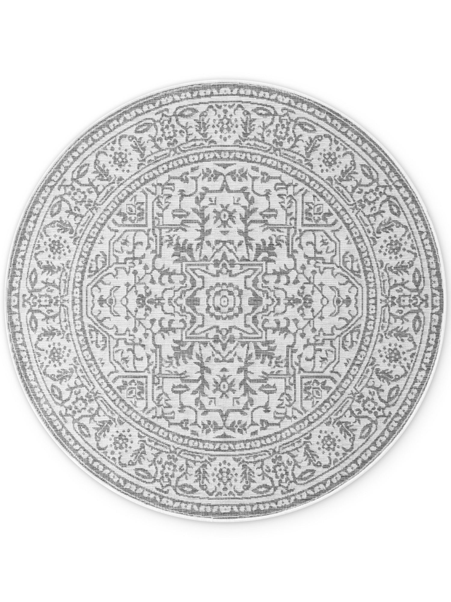 Kusový koberec Duet Kona White/Gray kruh - na ven i na doma 2