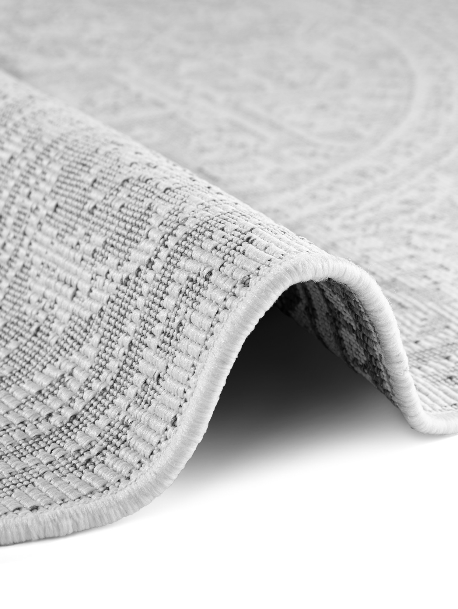 Kusový koberec Duet Kona White/Gray kruh - na ven i na doma 160x160 cm (obrázek 7)