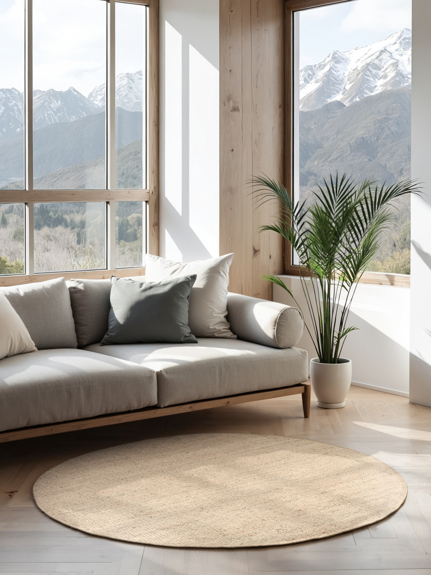 Kusový koberec Jaipur Ivory/White kruh 3
