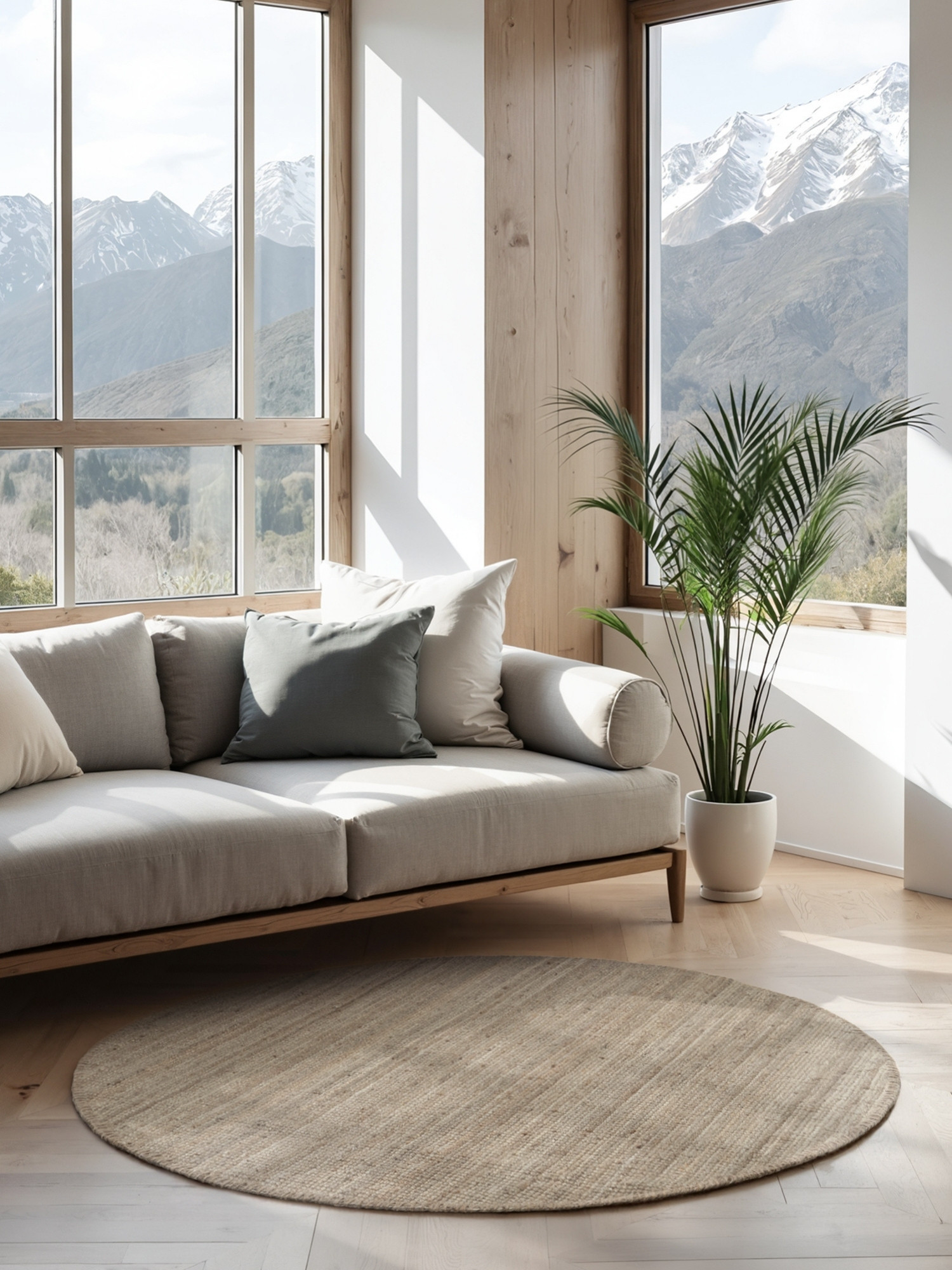 Kusový koberec Jaipur Grey/Brown kruh 3