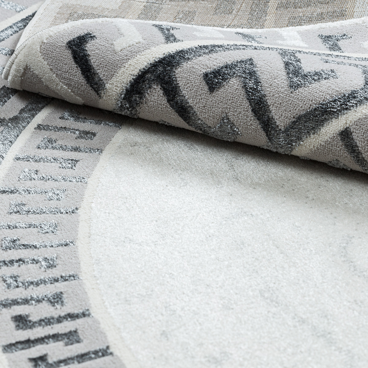 Kusový koberec Allure 1960 white/grey kruh Kruh Ø 120 cm 2