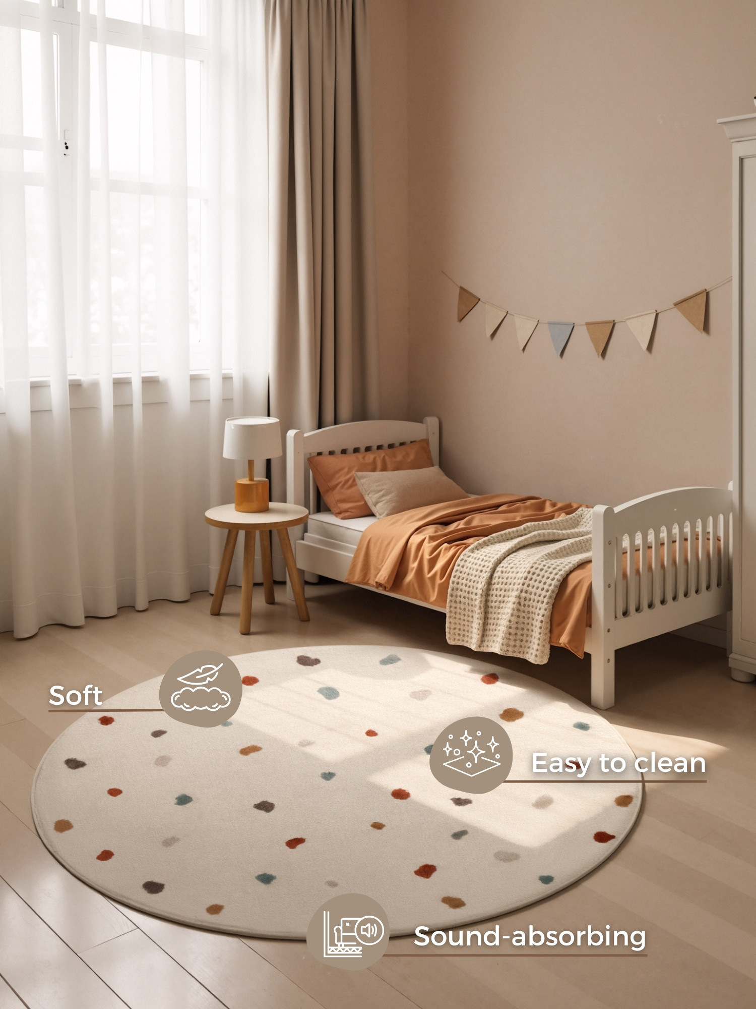 Kusový koberec Adventures 106210 Cream Multicolor kruh Kruh Ø 160 cm (obrázek 6)