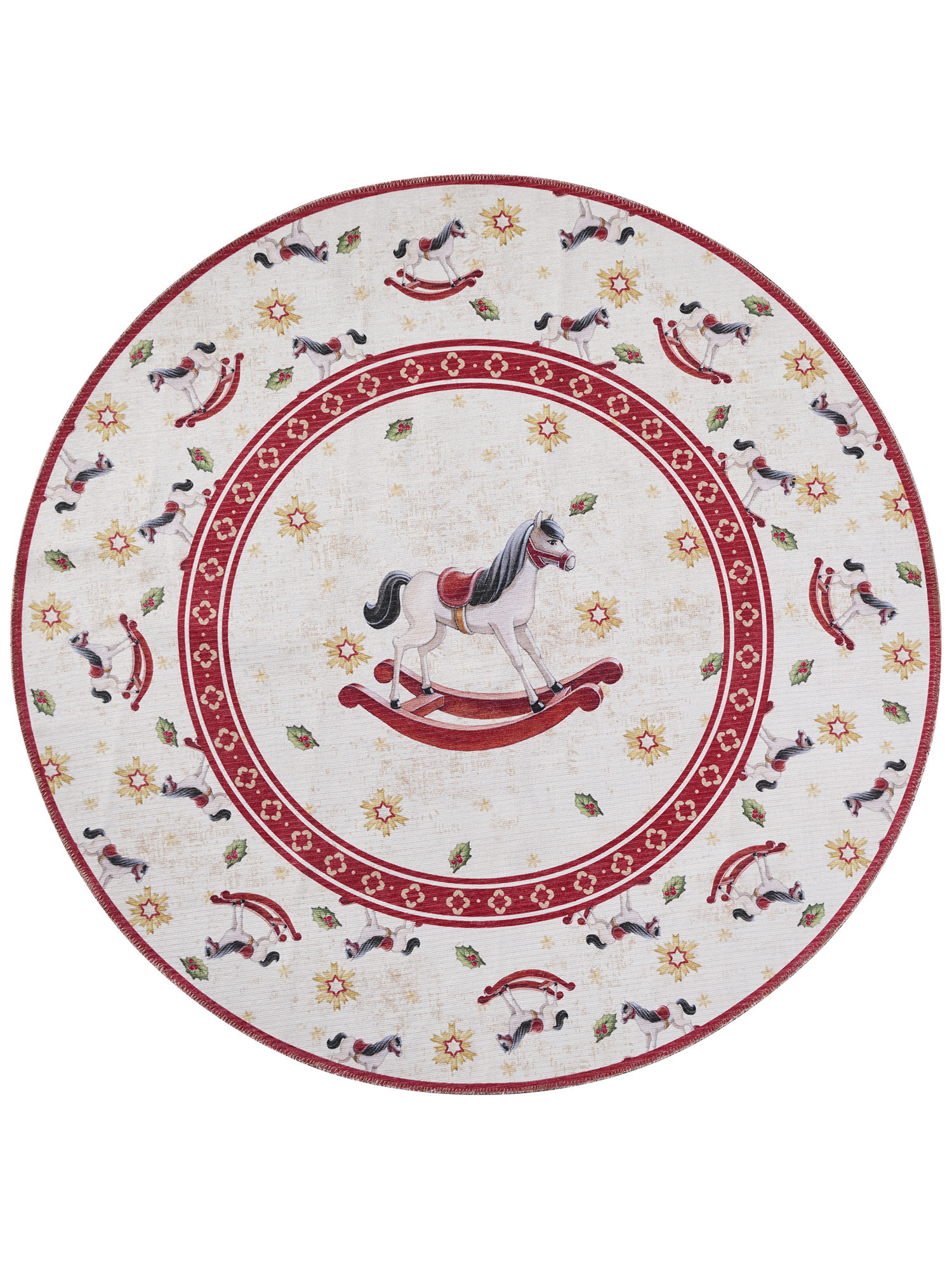 Kusový koberec Villeroy & Boch Toy's delight 106275 Cream, Red kruh Kruh Ø 160 cm