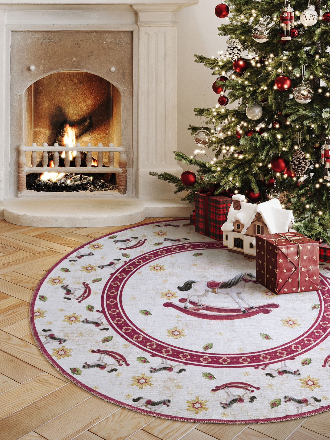 Kusový koberec Villeroy & Boch Toy's delight 106275 Cream, Red kruh Kruh Ø 160 cm 2