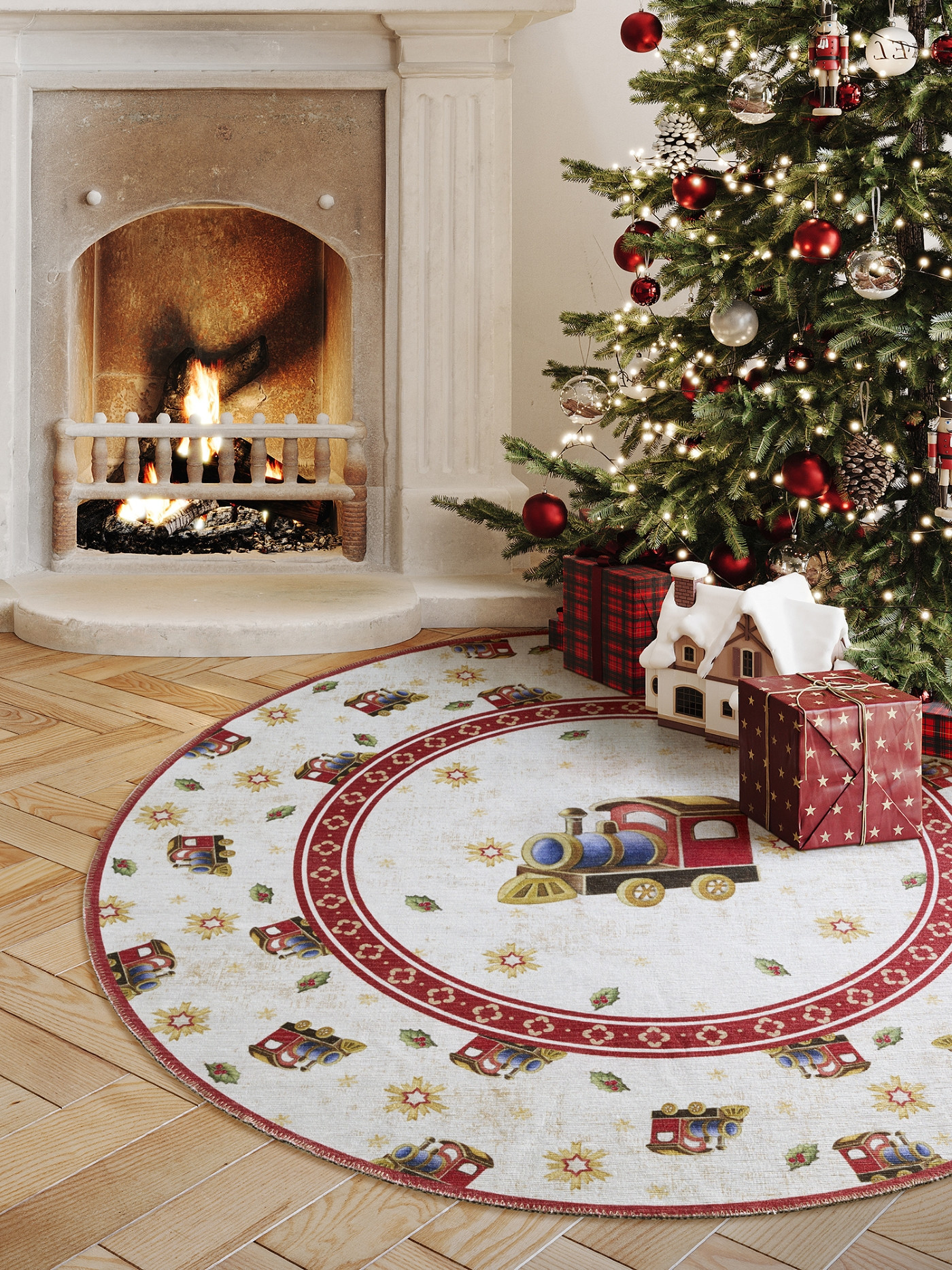 Kusový koberec Villeroy & Boch Toy's delight 106276 Cream, Red kruh Kruh Ø 160 cm 2