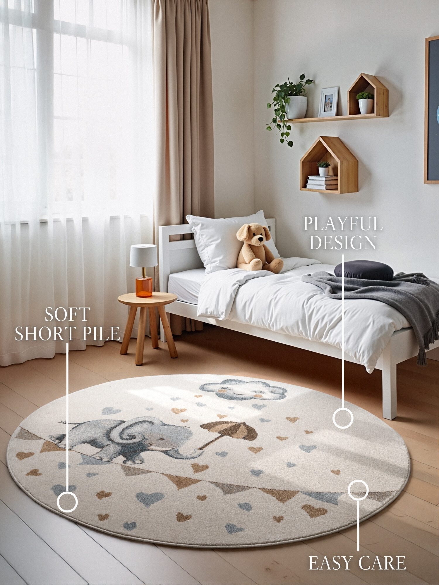 Dětský kusový koberec Villeroy & Boch Boho Kids 106303 Cream Multicolor Kruh Ø 160 cm 2