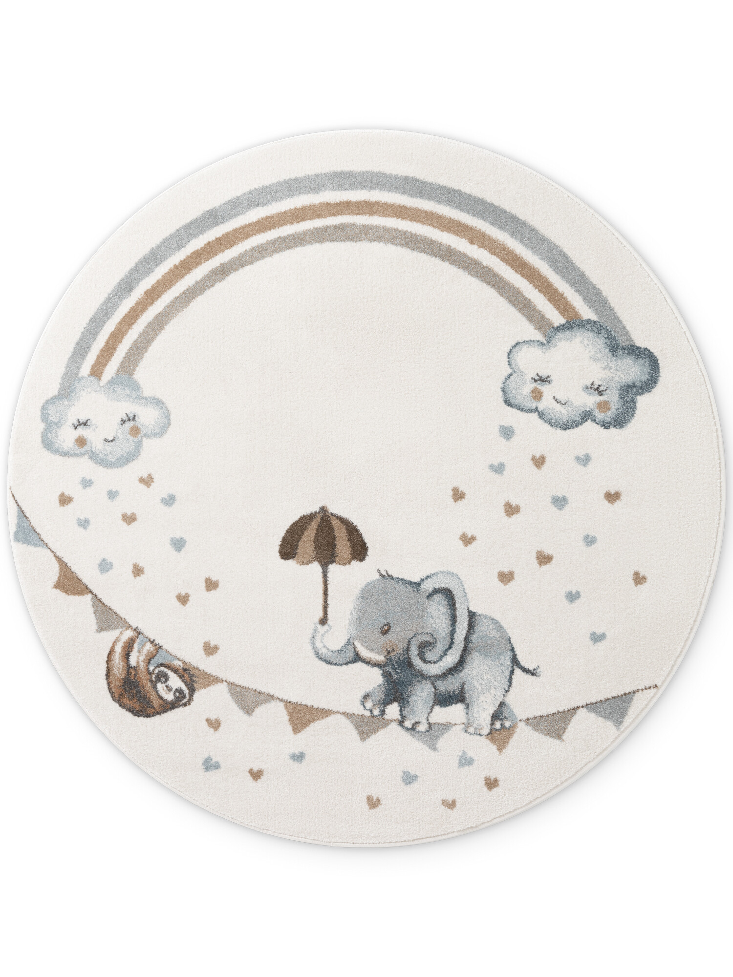 Dětský kusový koberec Villeroy & Boch Boho Kids 106304 Cream Multicolor Kruh Ø 160 cm