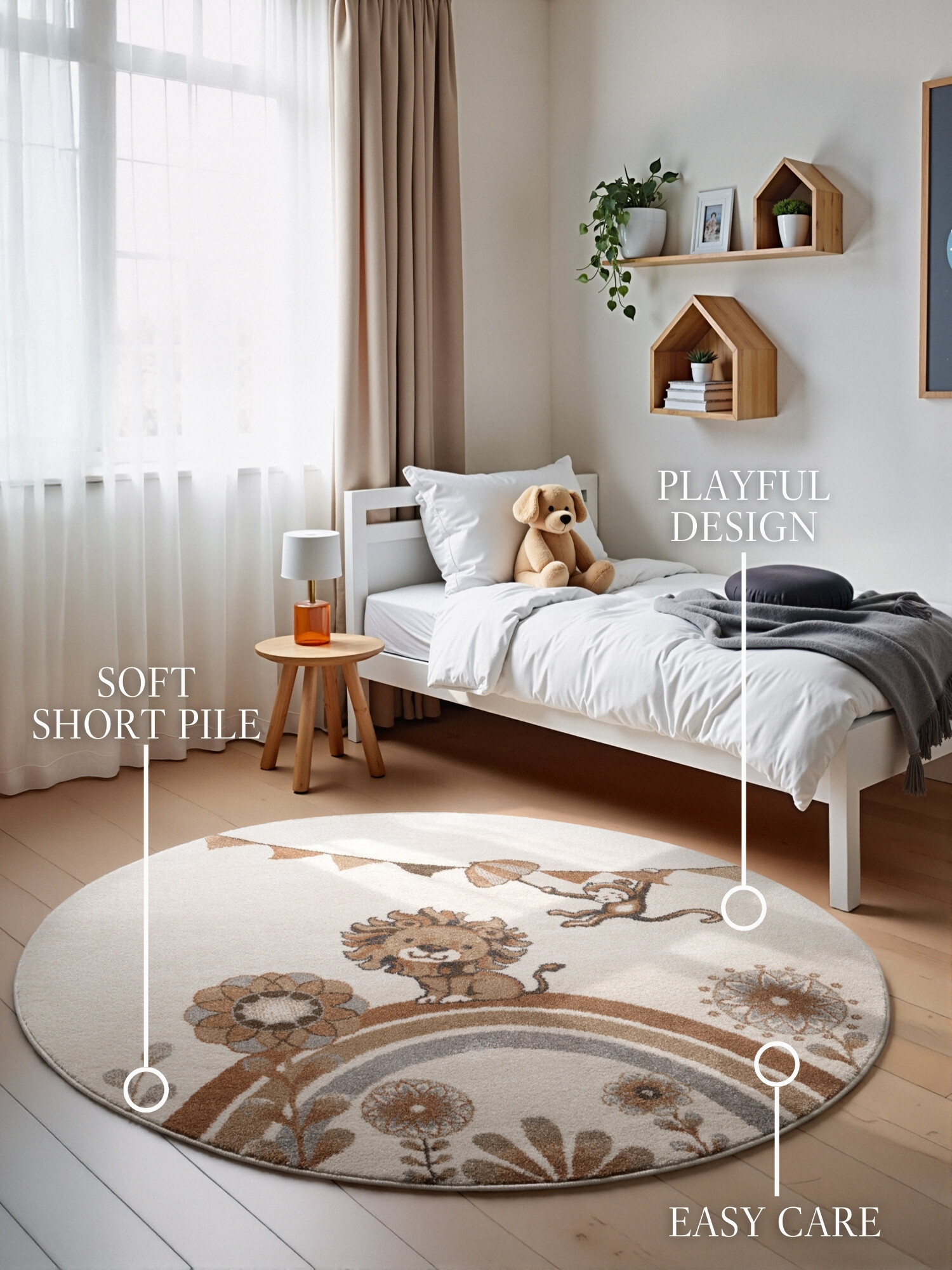Dětský kusový koberec Villeroy & Boch Boho Kids 106307 Cream Multicolor kruh Kruh Ø 160 cm 4