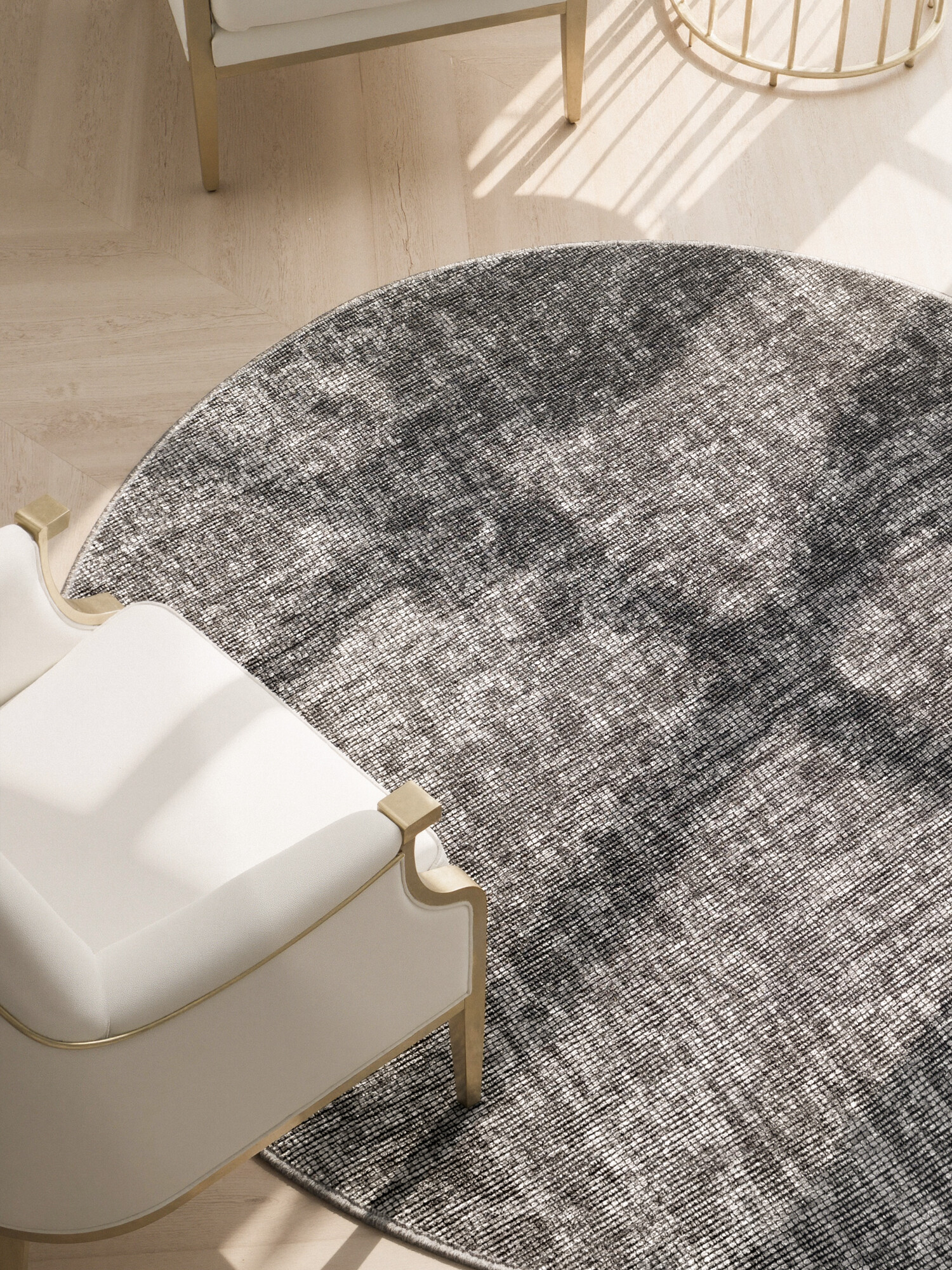 Kusový koberec Brilliance Prisma 106310 Silver Grey z kolekce Elle kruh Kruh Ø 160 cm 2