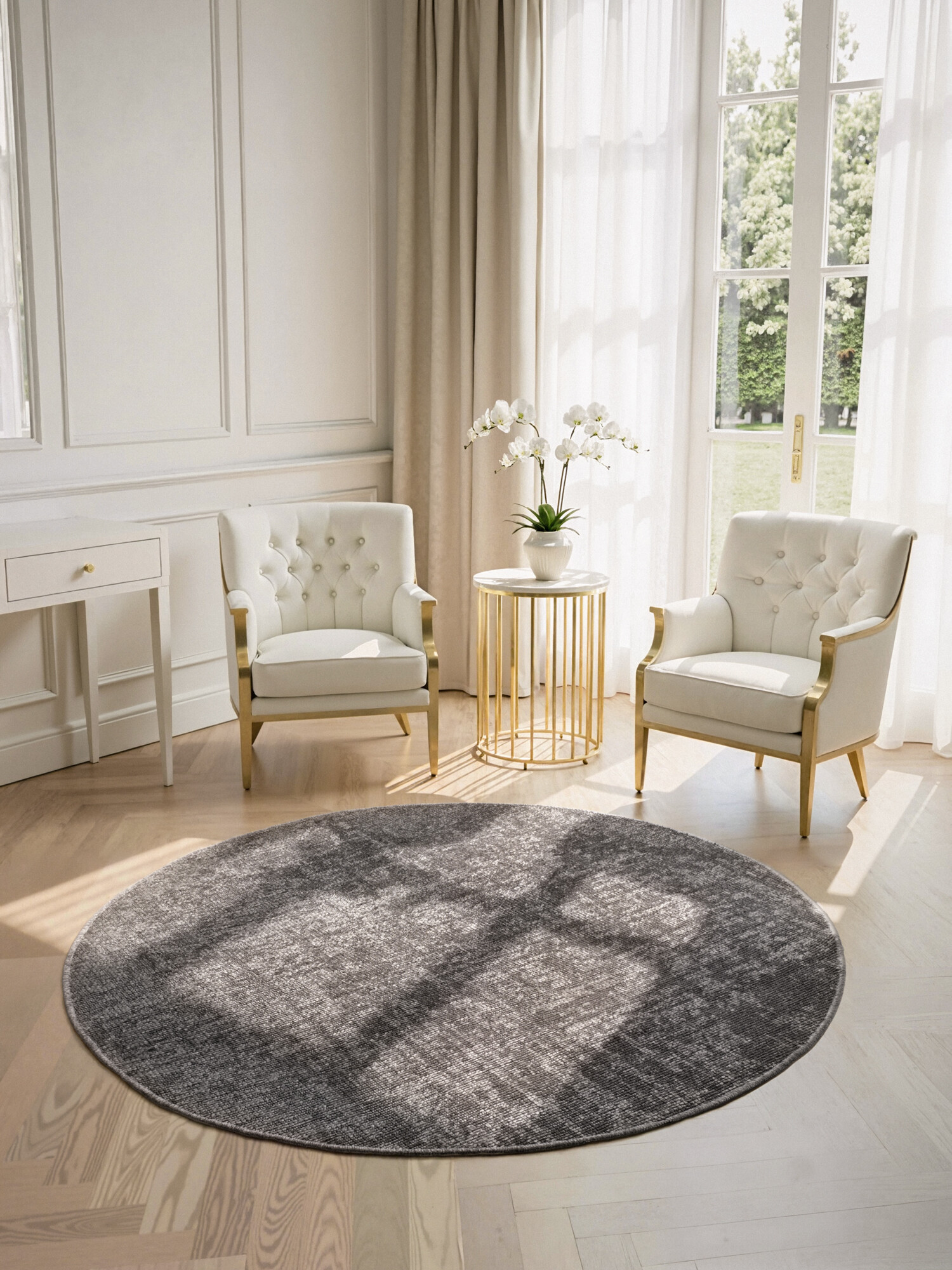 Kusový koberec Brilliance Prisma 106310 Silver Grey z kolekce Elle kruh Kruh Ø 160 cm 3