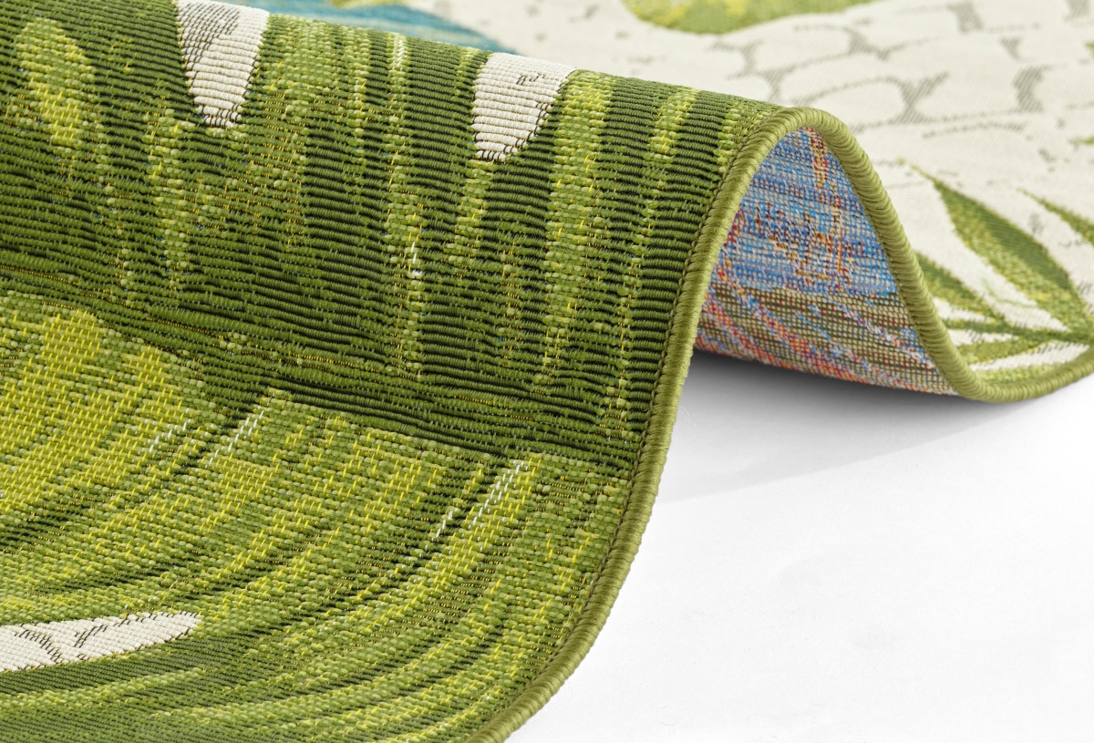 Kusový koberec Flair 105617 Tropical Leaves Turqouise Green – na ven i na doma 2