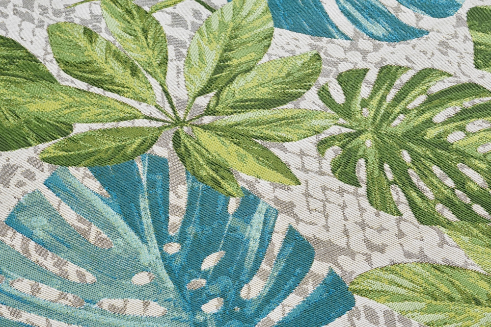 Kusový koberec Flair 105617 Tropical Leaves Turqouise Green – na ven i na doma 3