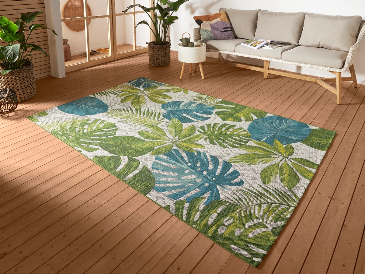 Kusový koberec Flair 105617 Tropical Leaves Turqouise Green – na ven i na doma 5