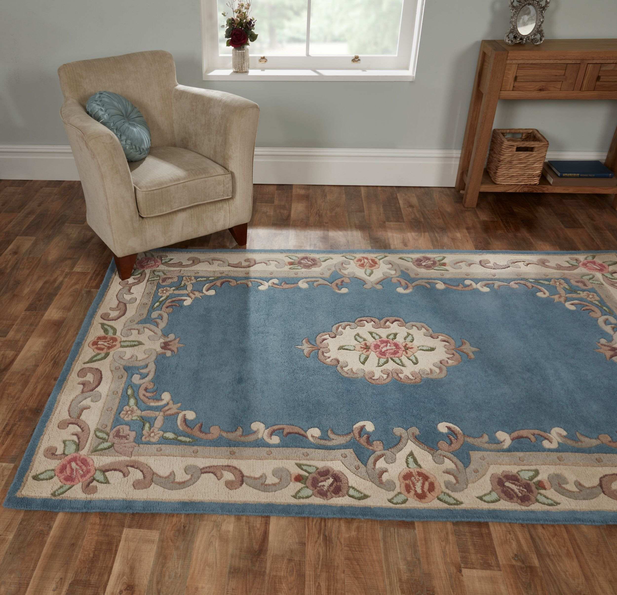 Ručně všívaný kusový koberec Lotus premium Blue 3