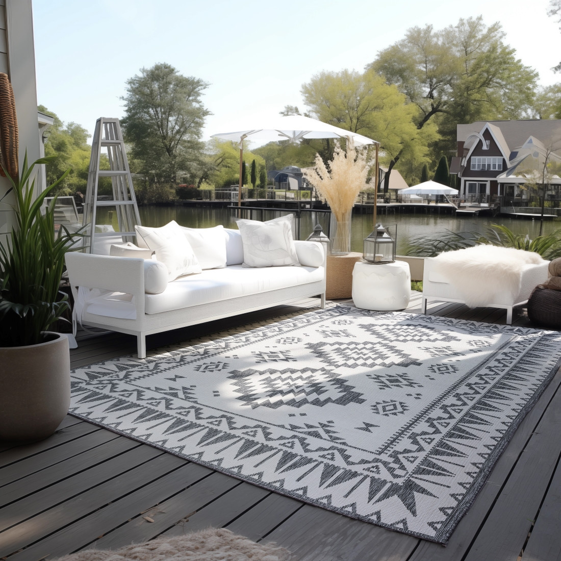 Kusový koberec Gemini 106018 Silver z kolekce Elle – na ven i na doma 120x170 cm (obrázek 3)