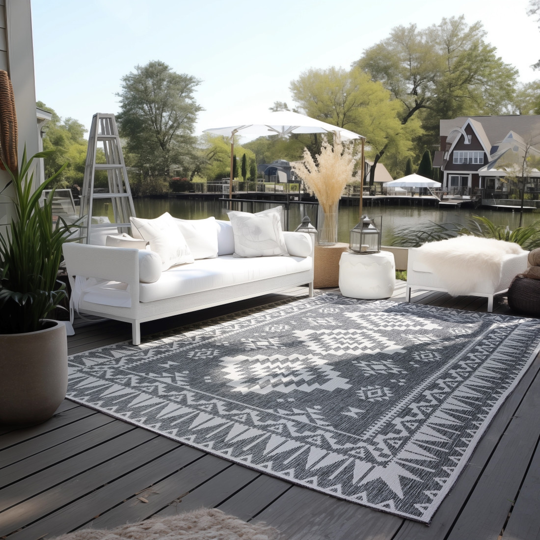 Kusový koberec Gemini 106018 Silver z kolekce Elle – na ven i na doma 120x170 cm (obrázek 4)