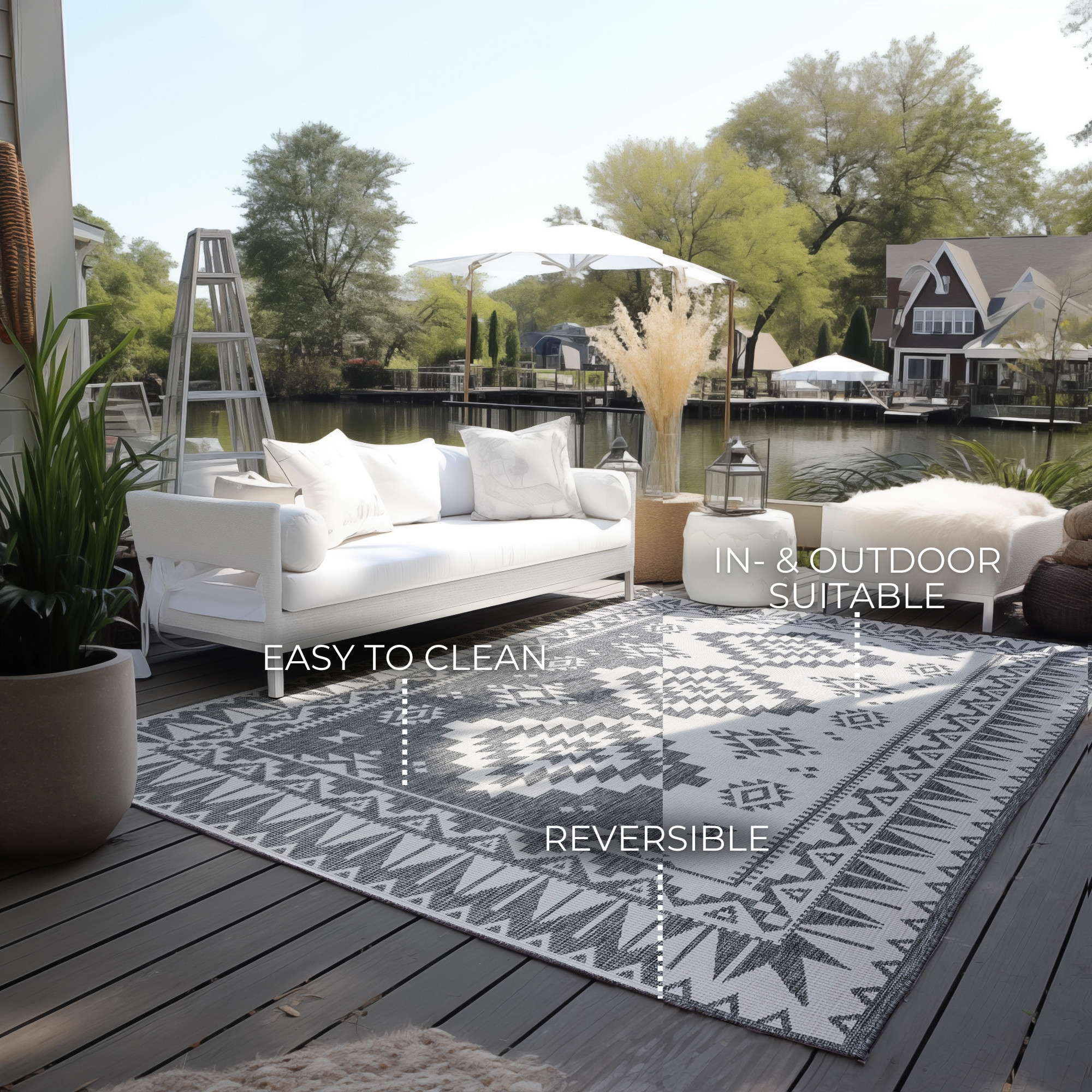 Kusový koberec Gemini 106018 Silver z kolekce Elle – na ven i na doma 120x170 cm (obrázek 10)