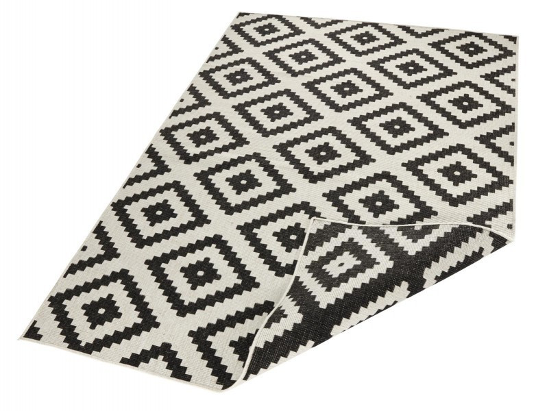 Kusový koberec Twin-Wendeteppiche 103129 schwarz creme 2