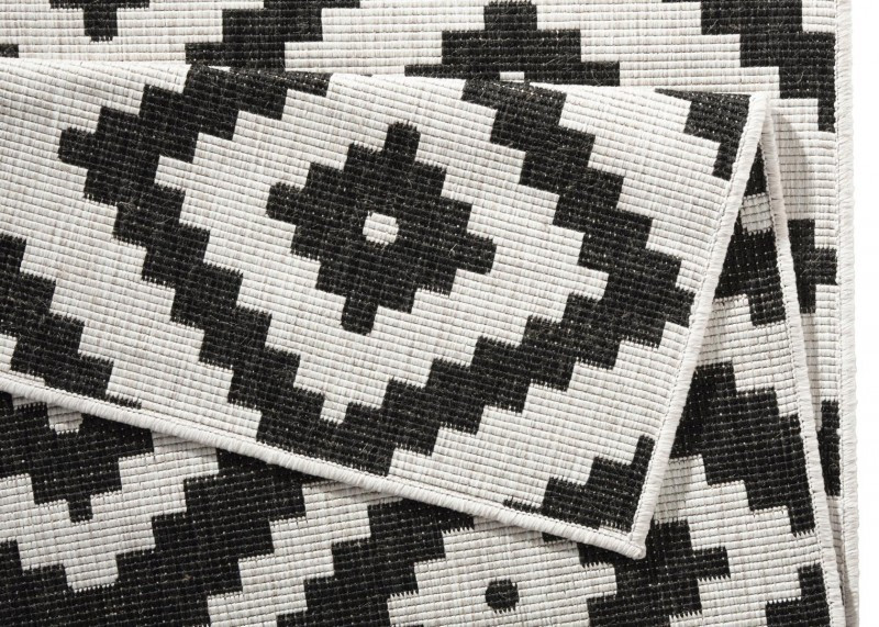 Kusový koberec Twin-Wendeteppiche 103129 schwarz creme 3