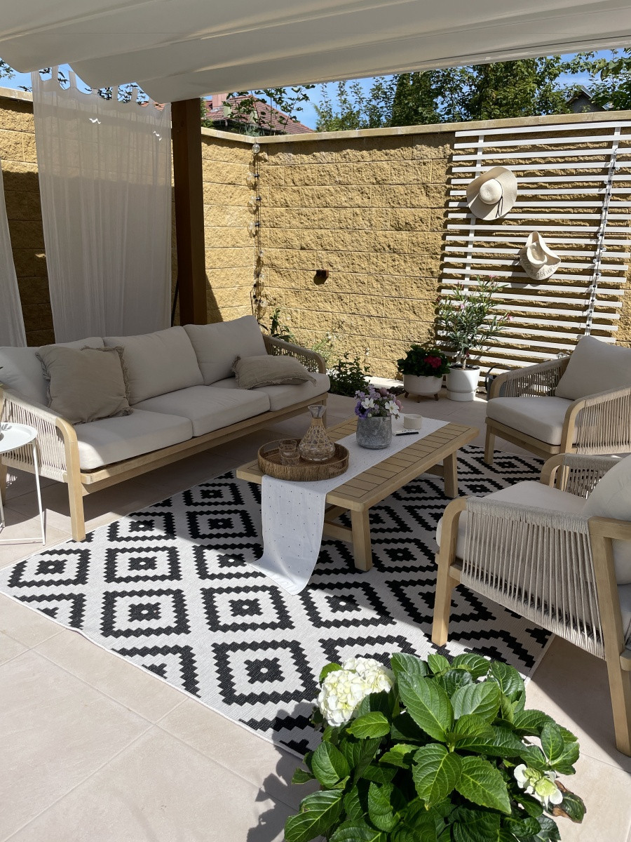 Kusový koberec Twin-Wendeteppiche 103129 schwarz creme 120x170 cm (obrázek 7)