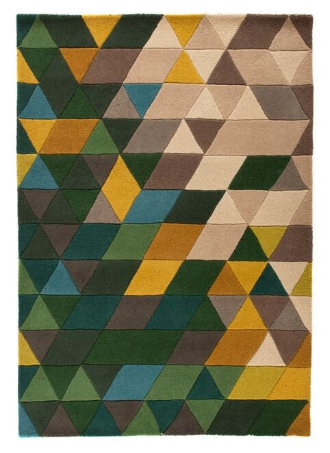 Ručně všívaný kusový koberec Illusion Prism Green/Multi