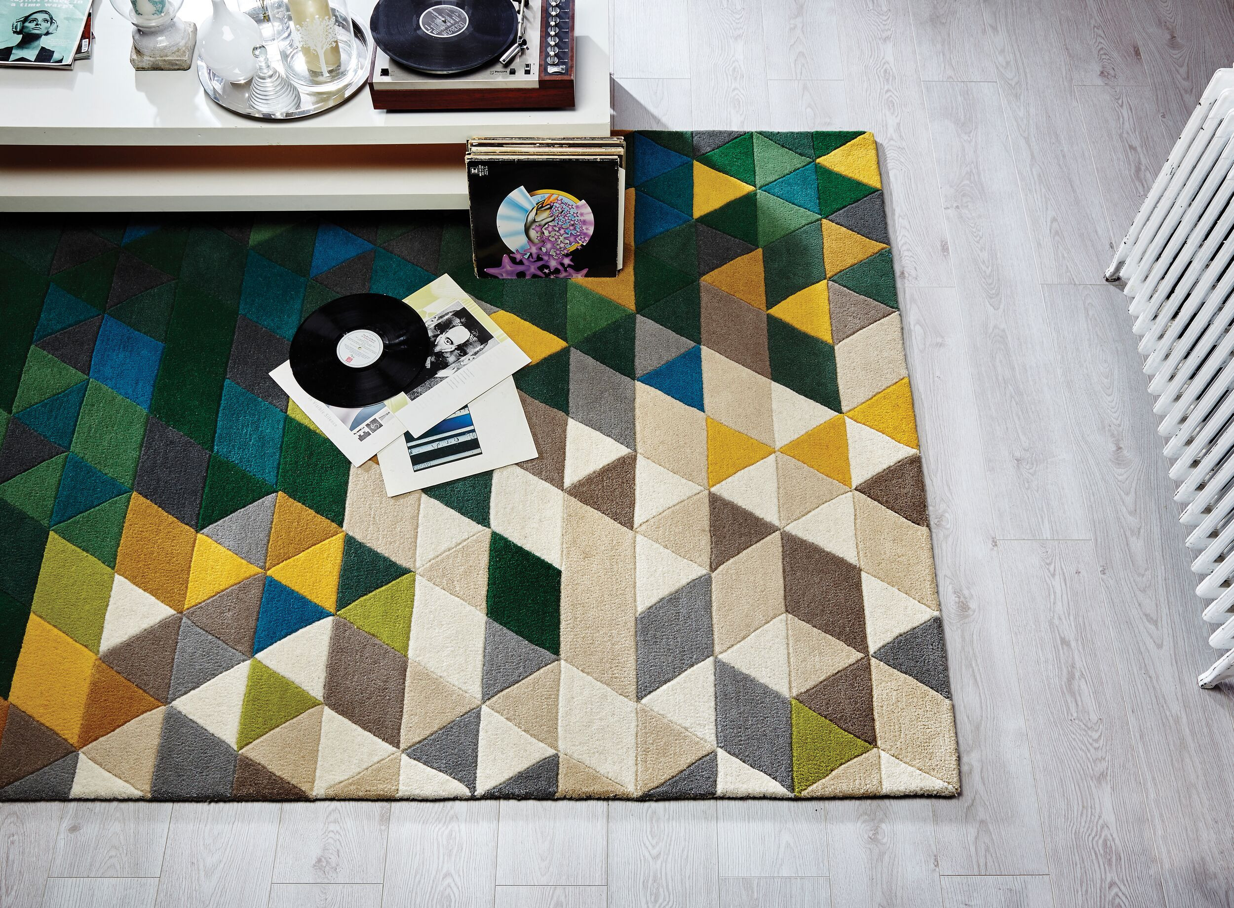 Ručně všívaný kusový koberec Illusion Prism Green/Multi 2