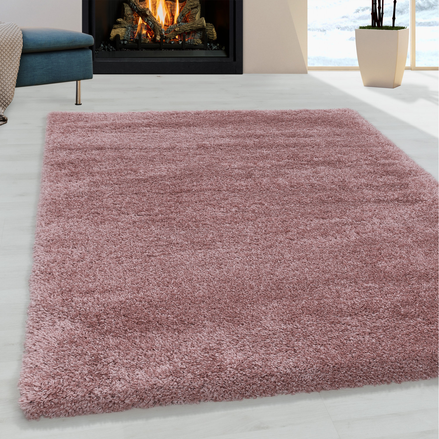 Kusový koberec Fluffy Shaggy 3500 rose 60x110 cm (obrázek 6)
