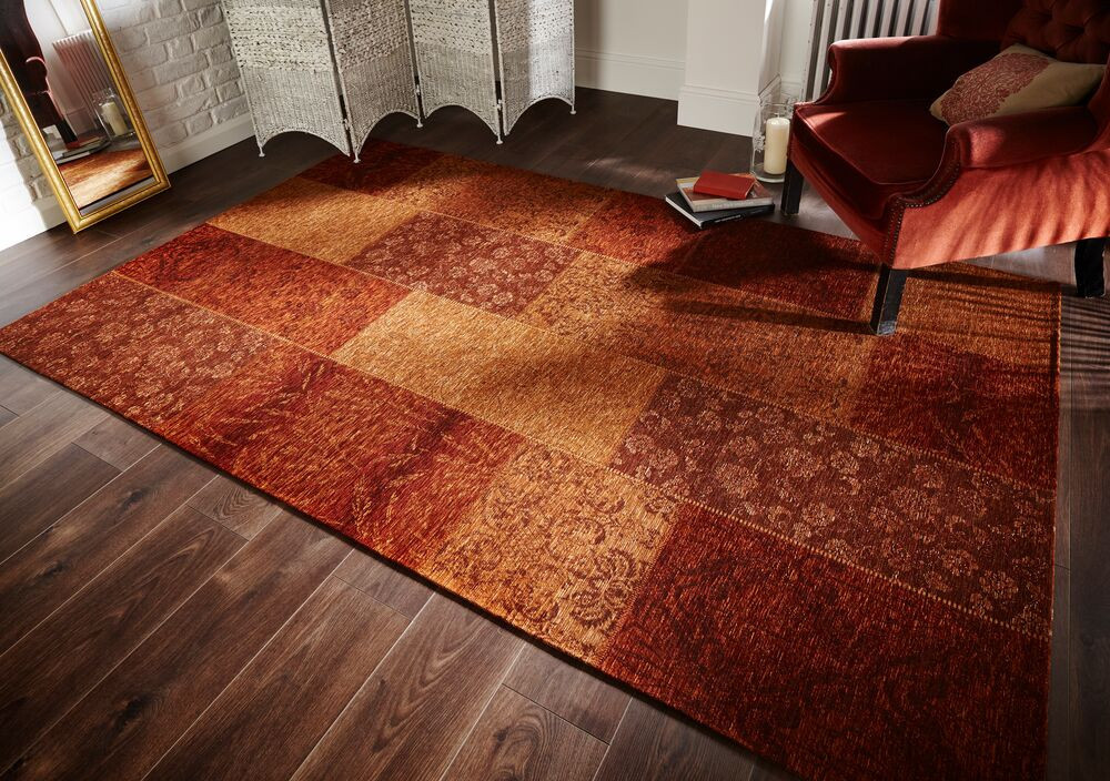 Kusový koberec Manhattan Patchwork Chenille Terracotta 4