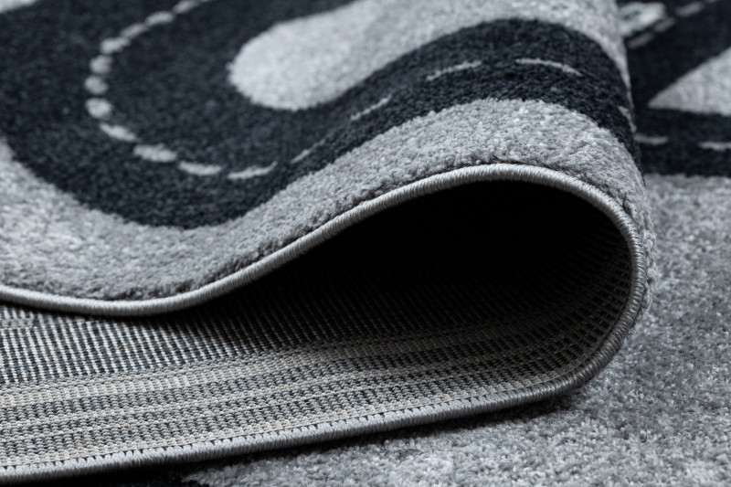 Dětský kusový koberec Fun Track grey 3