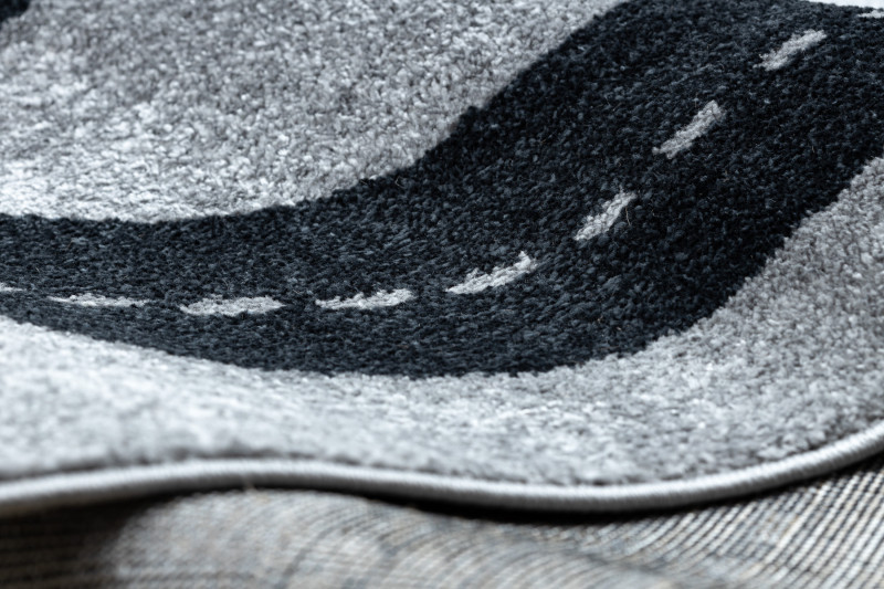 Dětský kusový koberec Fun Track grey 4