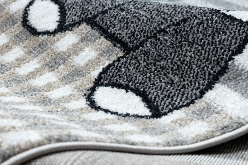 Dětský kusový koberec Fun Pets grey 5