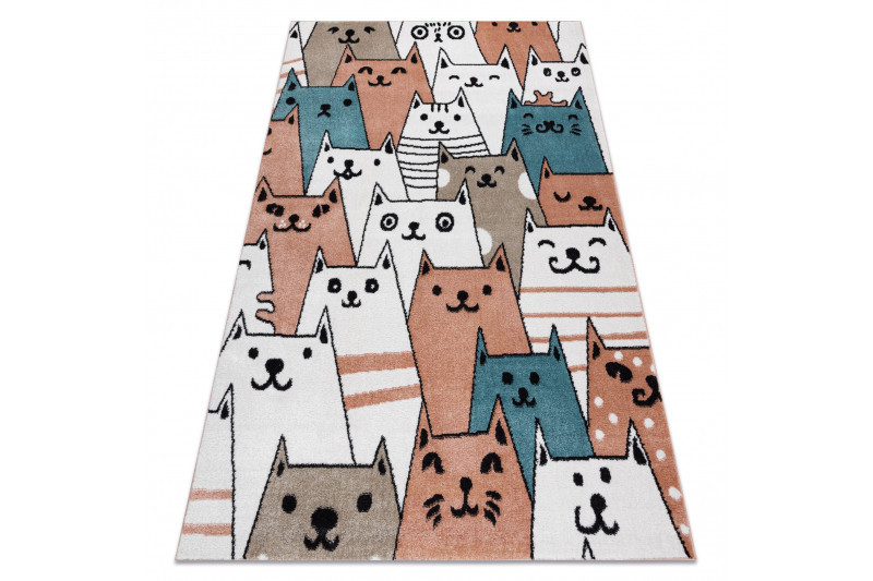 Dětský kusový koberec Fun Gatti Cats pink 4