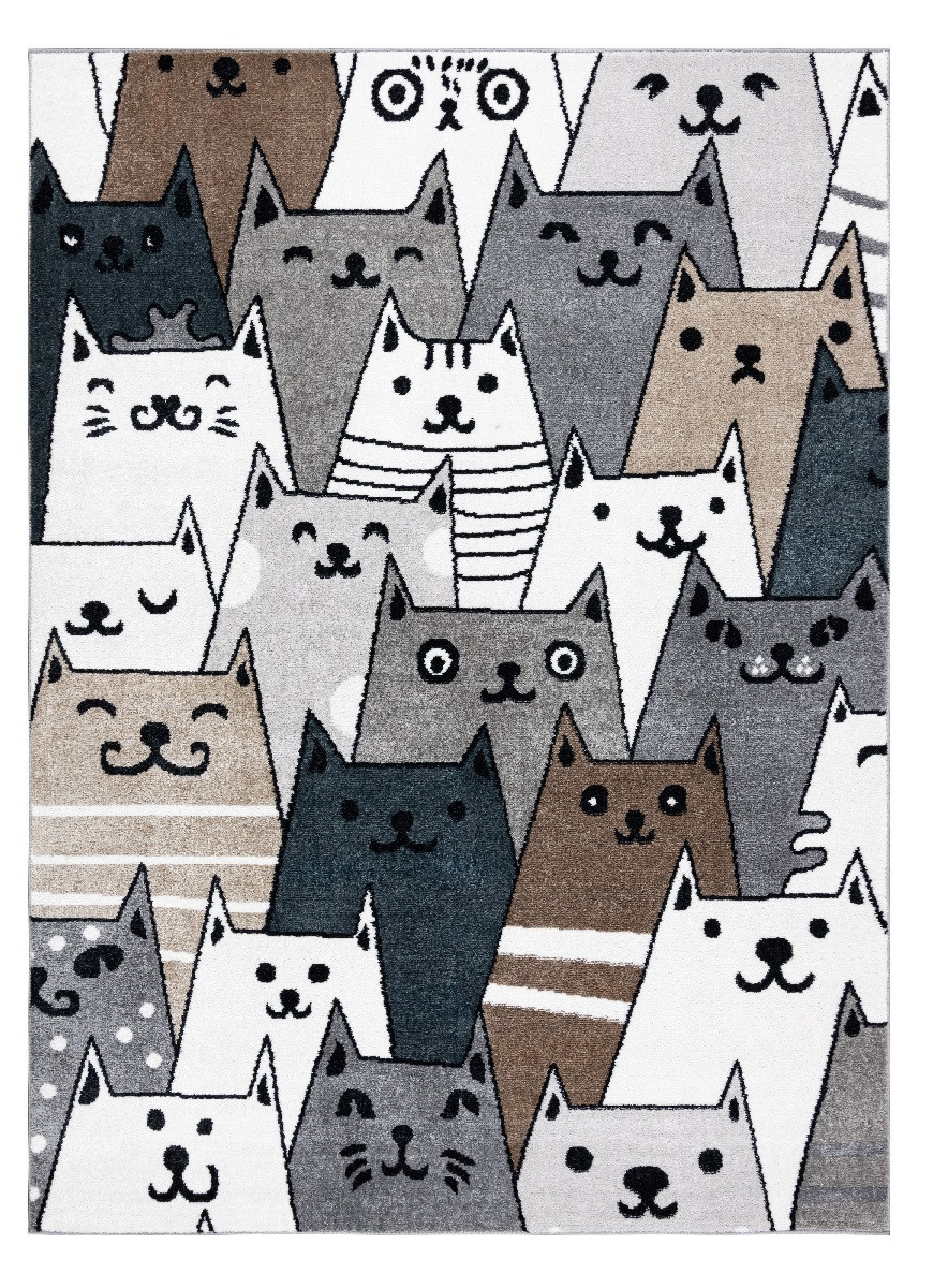 Dětský kusový koberec Fun Gatti Cats multi