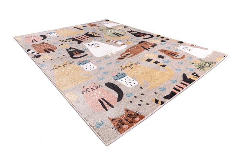 Dětský kusový koberec Fun Kittens Cats beige 3