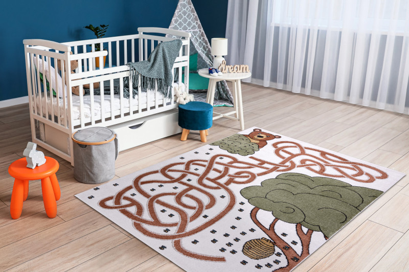 Dětský kusový koberec Fun Honey with Bear cream 80x150 cm (obrázek 12)