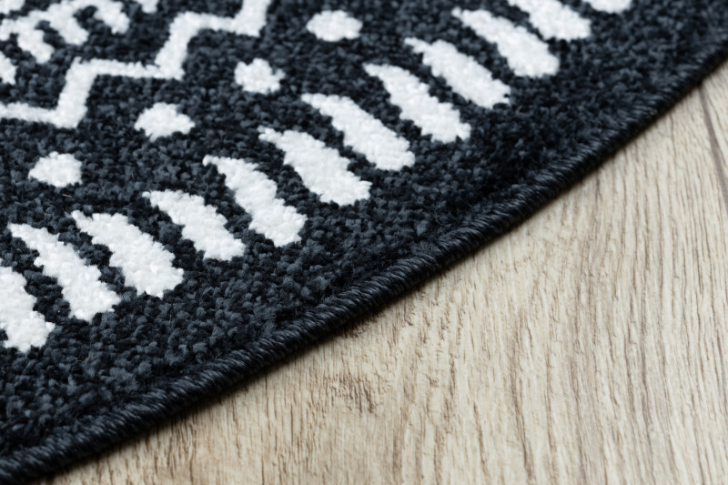 Kusový koberec Napkin black kruh 3